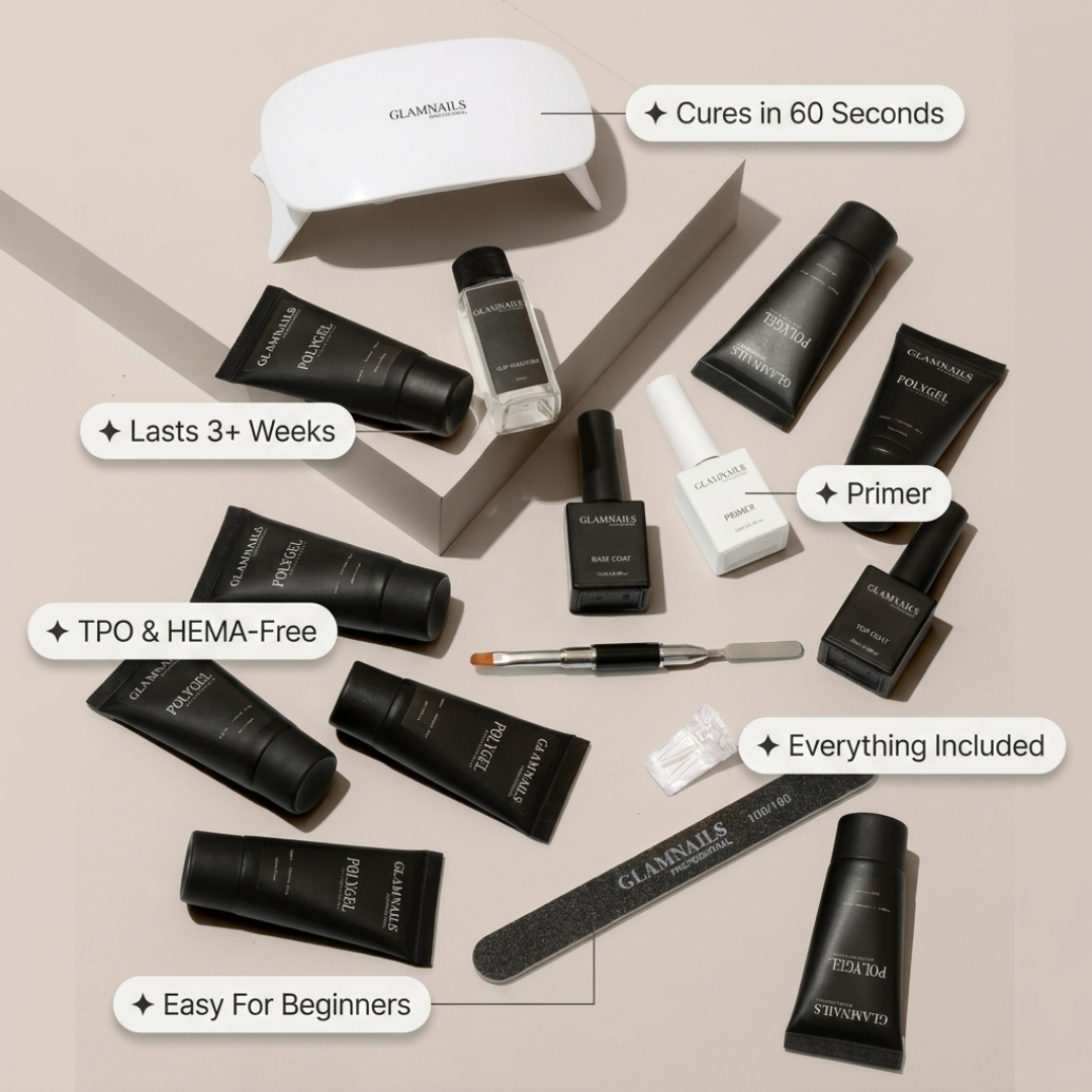 Polygel Starterset | 4+4 Gratis Kleuren Glamnailsprofessional