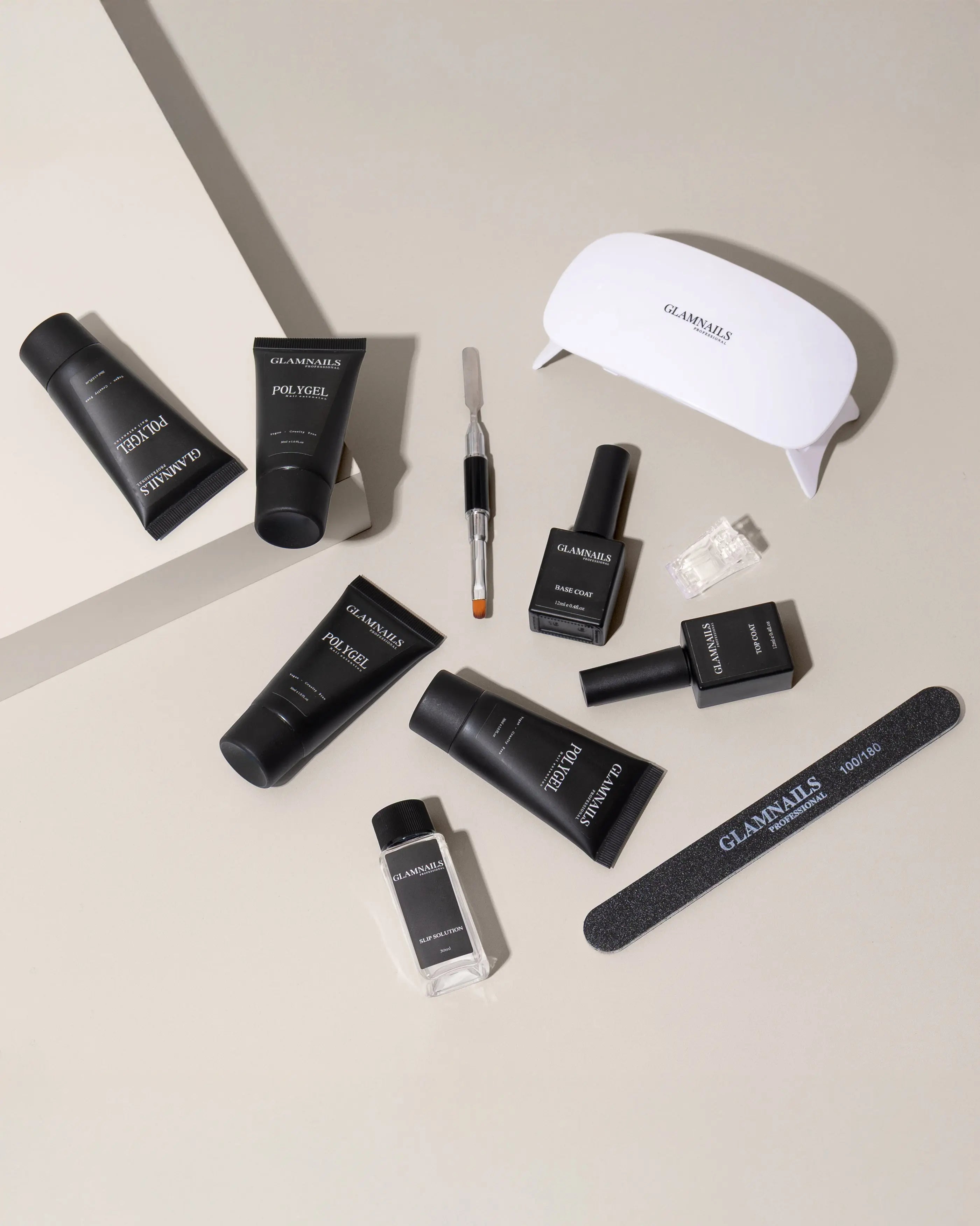 Glamnailsprofessional Santé & beauté > Soin des ongles > Gel pour ongles Polygel Starterset | 2+2 Couleurs Gratuites