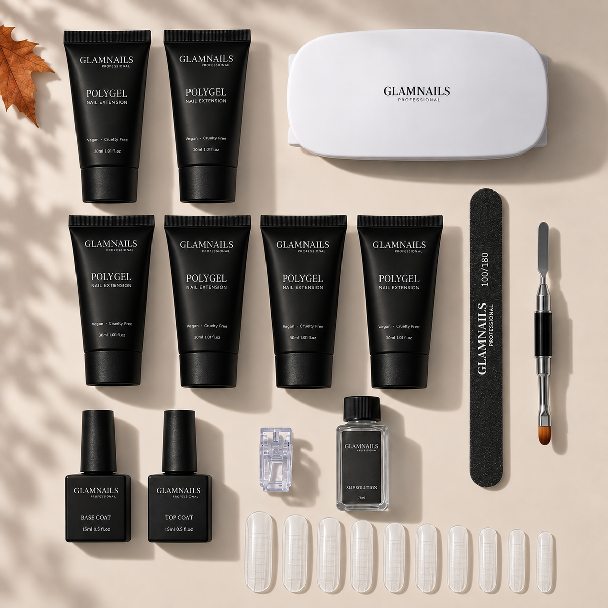 Polygel Starterset | 3+3 Gratis Kleuren Glamnailsprofessional 