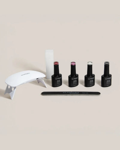 Glamnailsprofessional Santé et beauté > Soins des ongles > Gel pour ongles 3-en-1 One Step Gellak Premium Starter Set | 2+2 couleurs gratuites