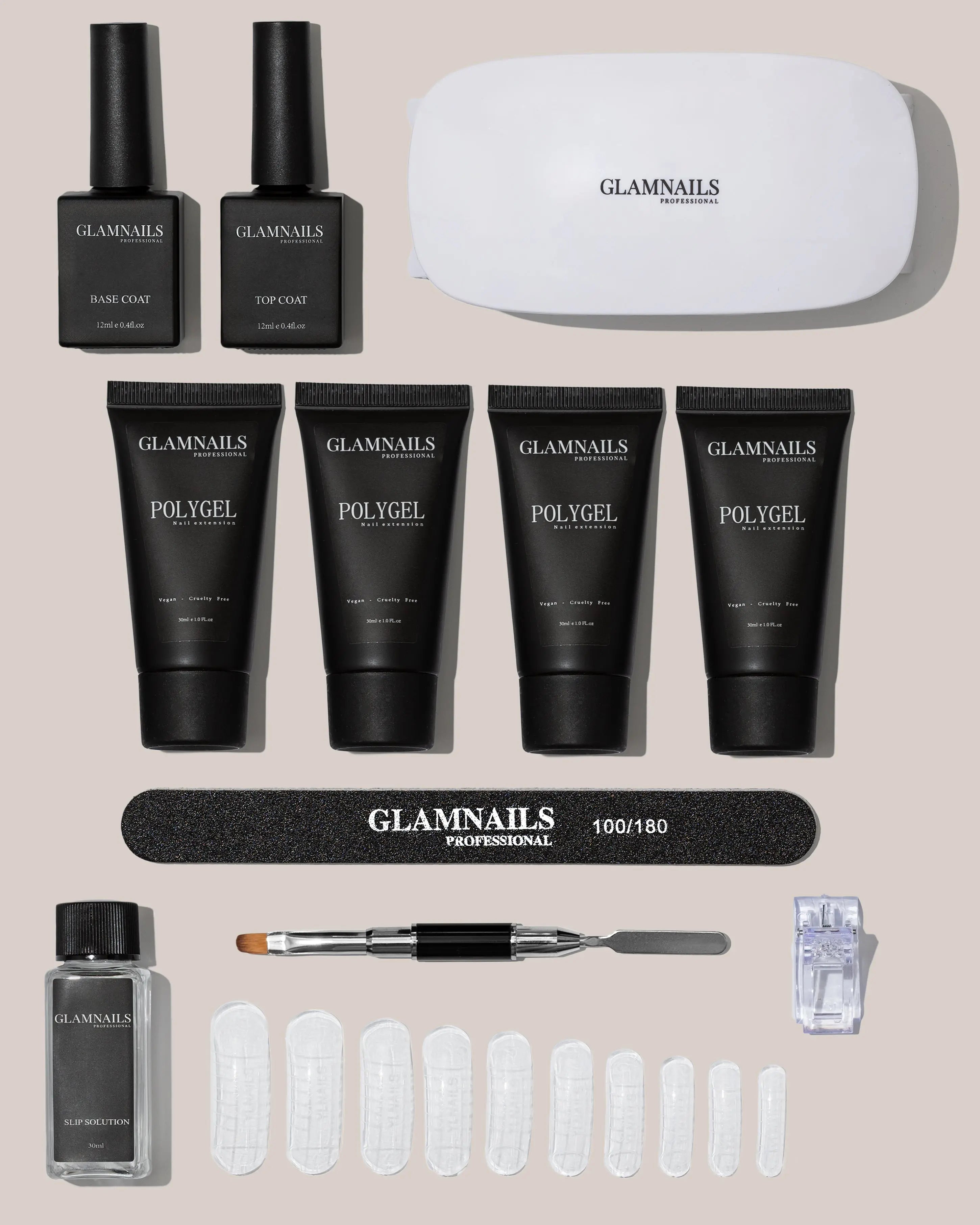 Glamnailsprofessional Santé & beauté > Soin des ongles > Gel à ongles Polygel Starterset | 2+2 Couleurs Gratuites